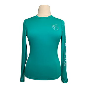 Asmar Equestrian Sustainable Logo Tee in Teal - Women's Large