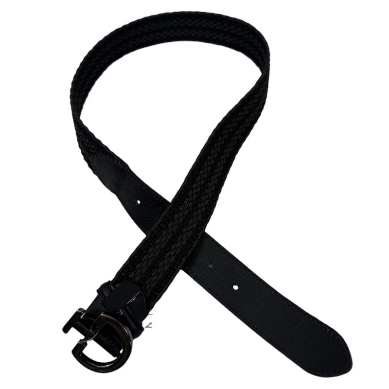 Cavalleria Toscana Braided Elastic Belt in Black/Grey - Women's XS/S