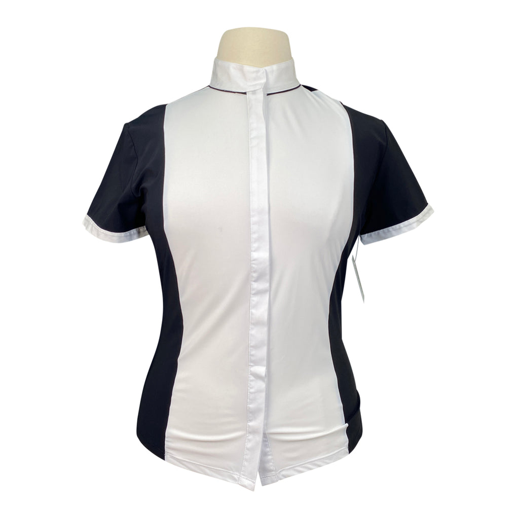 EGO7 Short Sleeve Shirt Top in Black/White