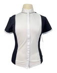 EGO7 Short Sleeve Shirt Top in Black/White