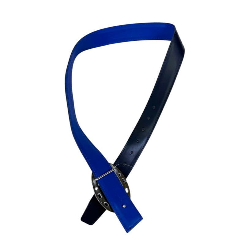 Euro-Star Reversible Leather Belt in Navy/Royal Blue