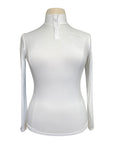 Penelope Long Sleeve Polo  in White 