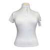 Penelope "Madrid" Competition Polo  in White - Women's Large