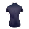 Cavalleria Toscana Front Zip Polo Shirt in Black with White Collar