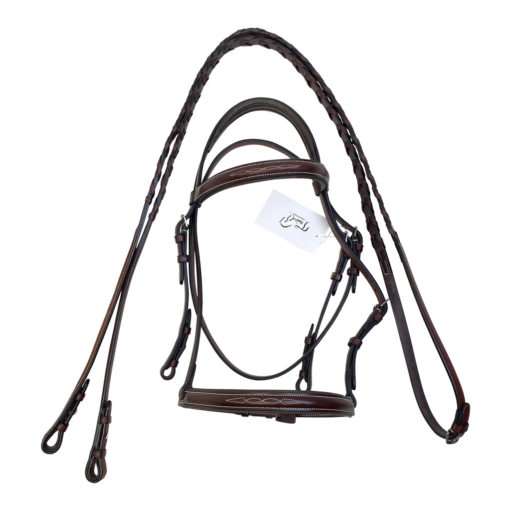 KL Select Red Barn 'Sovereign' Bridle w/Laced Reins in Brown