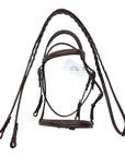 KL Select Red Barn 'Sovereign' Bridle w/Laced Reins in Brown