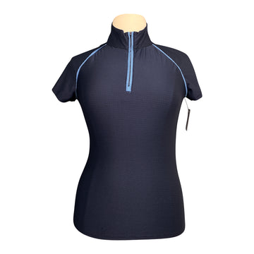 Hannah Childs 'Haven' Shirt in Navy Microcheck