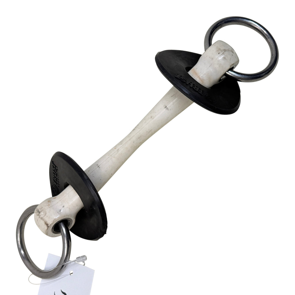Trust Inno Sense Loose Ring Bradoon Flexi Soft Bit in Steel/White - 14.5cm / 5.5"