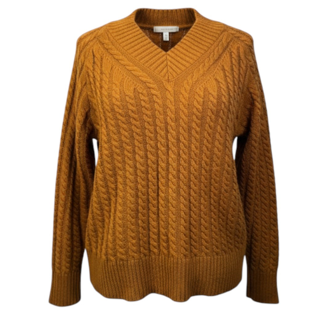 EQL by Kerrits Cable Knit Sweater in Dijon