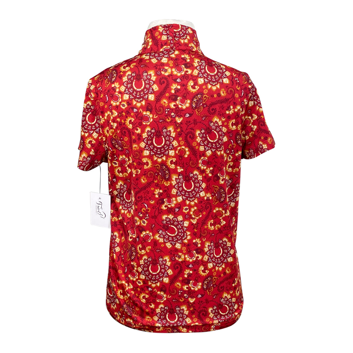 Kerrits 'Aire Ice Fil' Kids Short Sleeve Shirt in Red Paisley