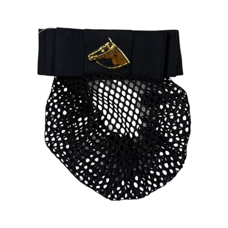 Show Bow with Bun Cover in Black