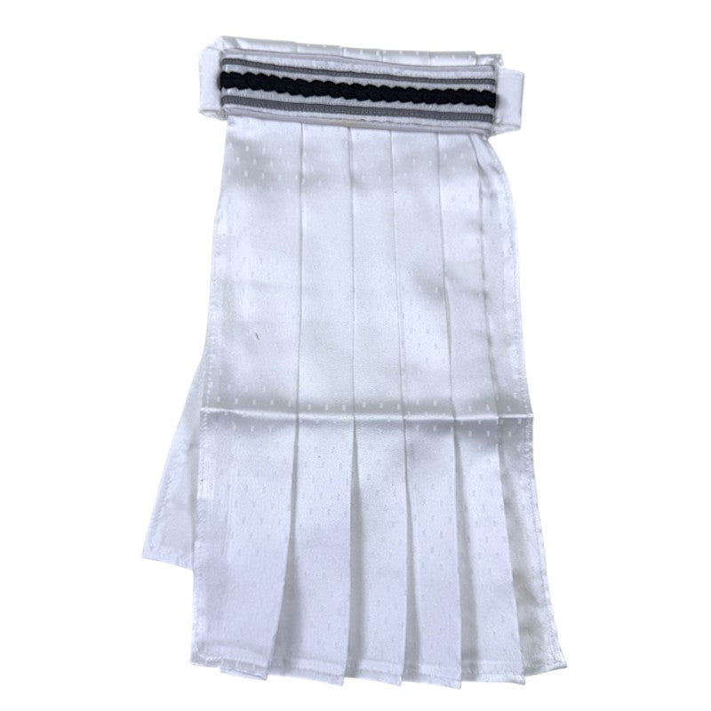 Dara James Designs Stock Tie in White/Grey/Black - One Size