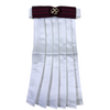 Dara James Designs Stock Tie in White/Burgundy