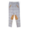 Hope & Henry Girls' Knee Patch Breeches in Grey Plaid