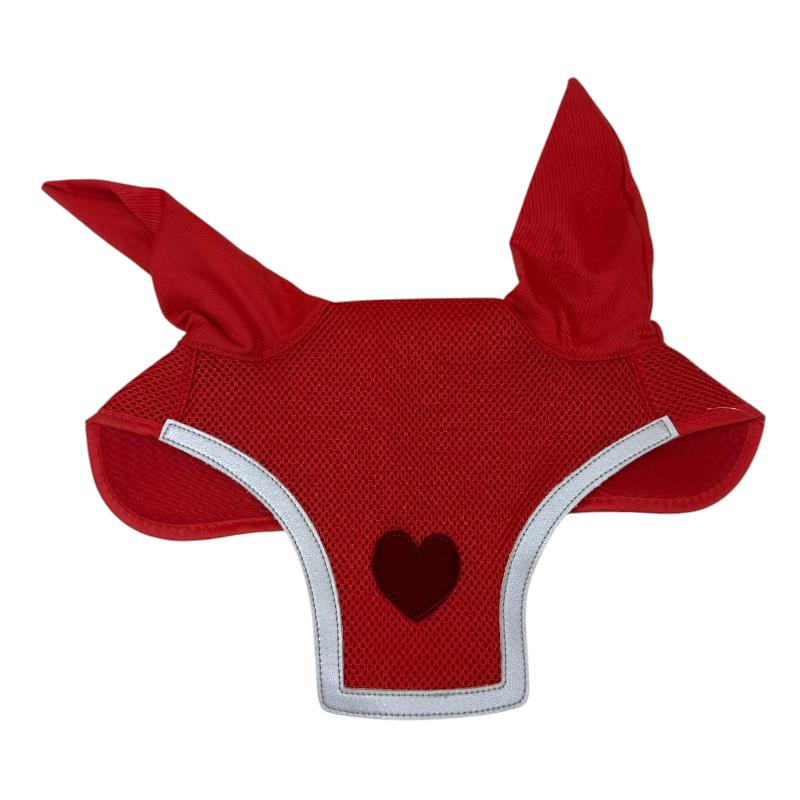 Heart Mesh Bonnet in Red