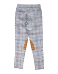 Hope & Henry Girls' Knee Patch Breeches in Grey Plaid