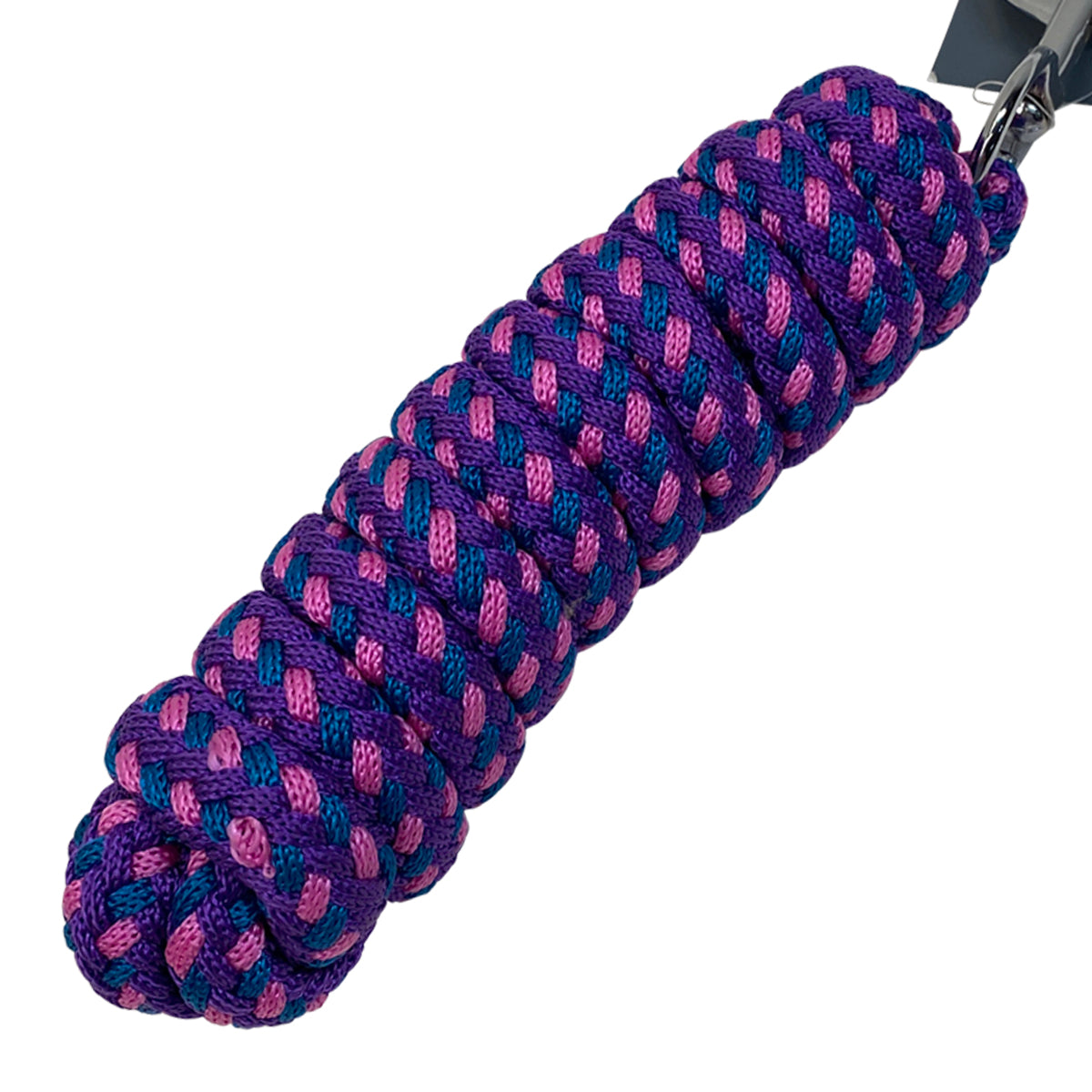 Tough1 Braided Poly Cord Lead Rope in Purple/Turquoise/Pink
