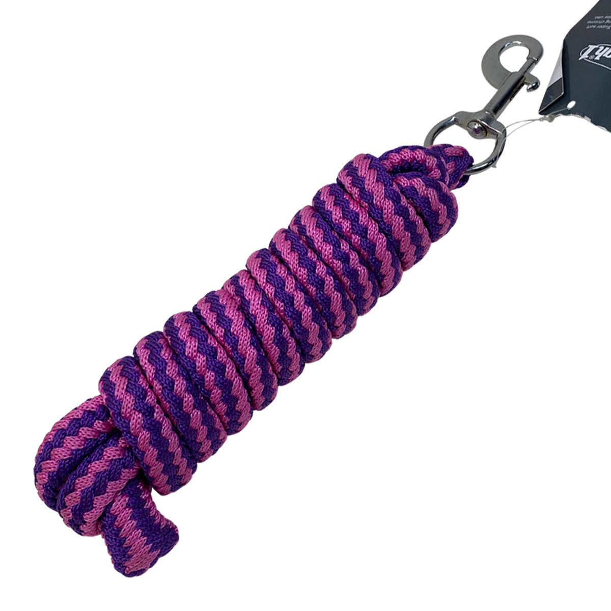Tough1 Braided Poly Cord Lead Rope in Purple/Hot Pink