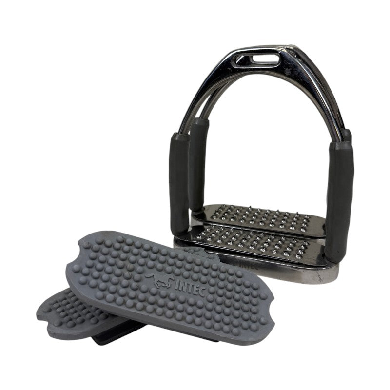 Intec 6-Way Flex Stirrup Irons in Stainless Steel