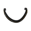 Beasites 'Brilliance' Crystal Straight Browband in Black/Copper - Full
