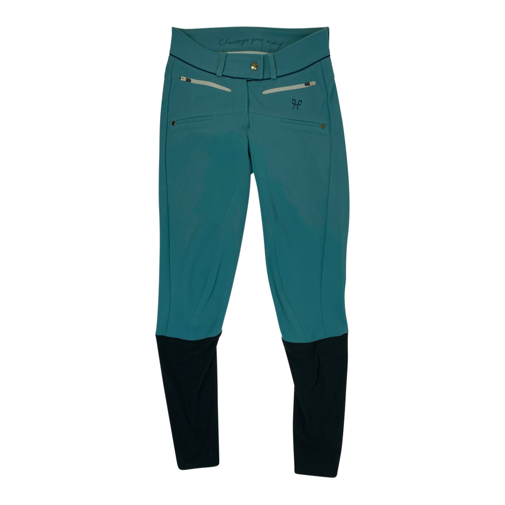 Horse Pilot 'X-Balance' Breeches in Teal 