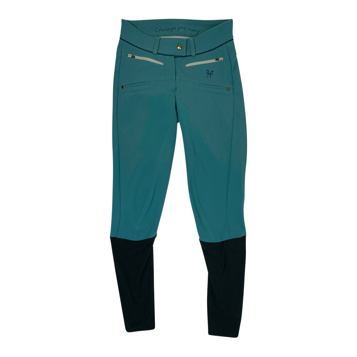 Horse Pilot 'X-Balance' Breeches in Teal 