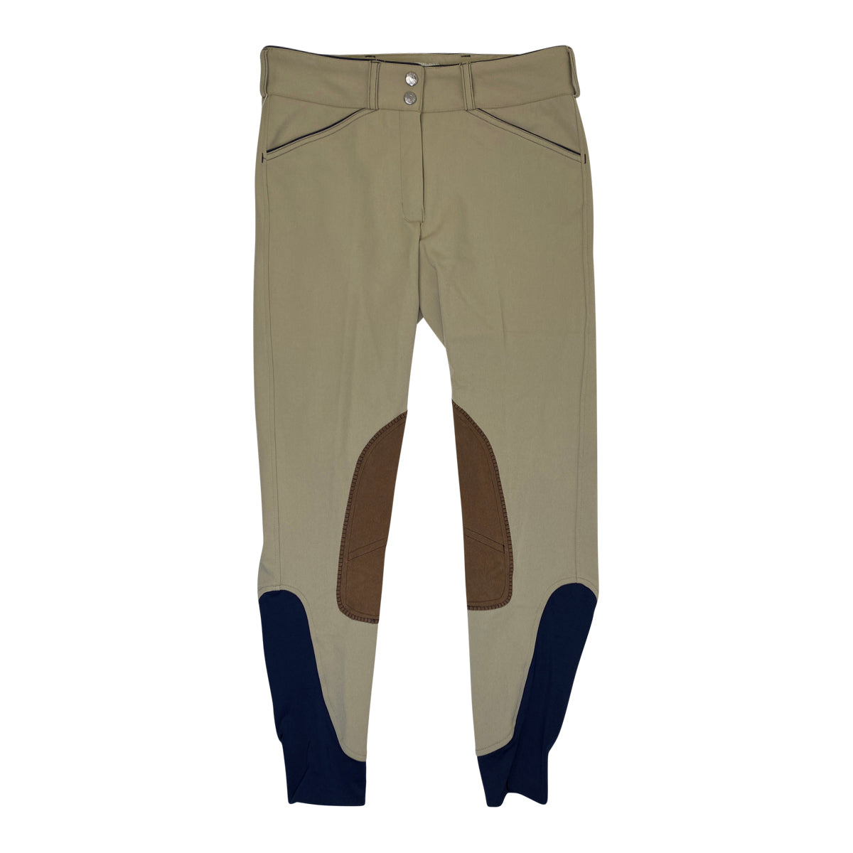 Dover Saddlery 'Wellesley' Breeches in Tan/Navy Trim