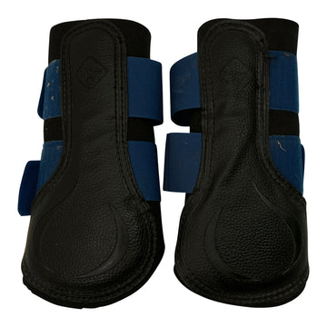 LeMieux 'Grafter' Brushing Boots in Black / Blue