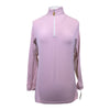 Kastel 1/4 Zip Raglan Long Sleeve in Grey/Pink Paisley