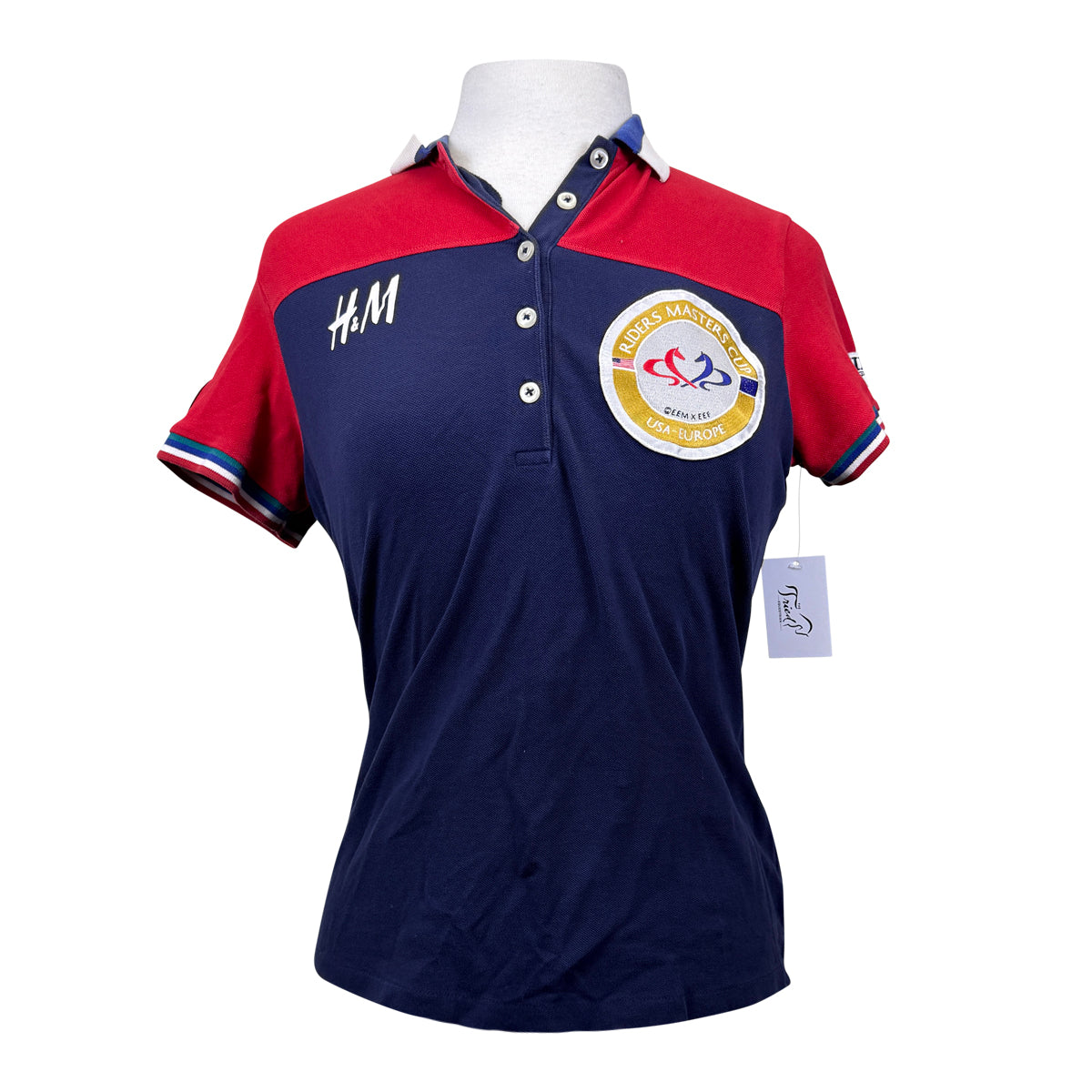 H&amp;amp;M 'Longines' Schooling Polo Shirt in Navy/Red