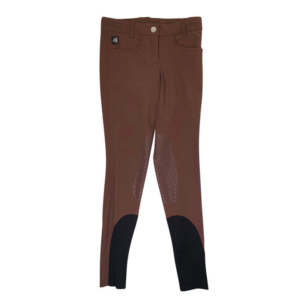 Equiline Silicone Knee Patch Breeches in Hot Chocolate