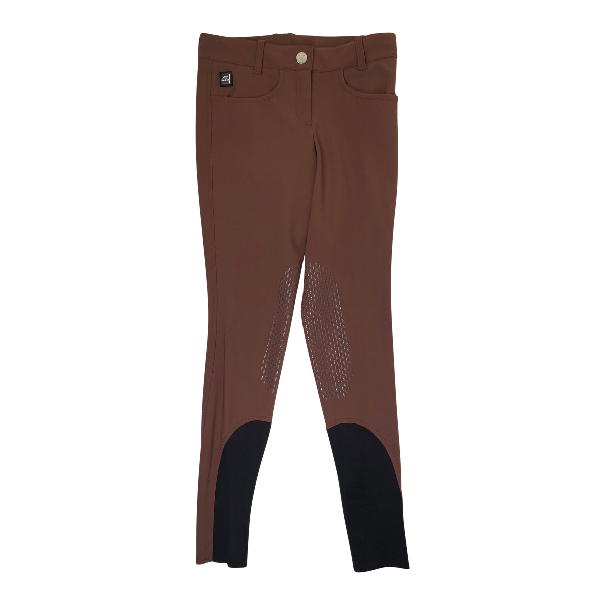 Equiline Silicone Knee Patch Breeches in Hot Chocolate