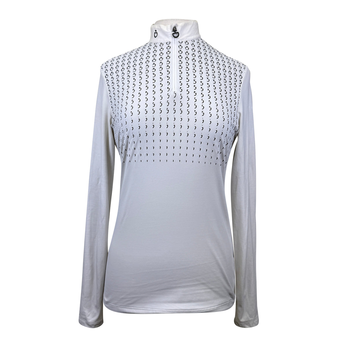Cavalleria Toscana Logo 1/4 Zip  in White/Black Logo