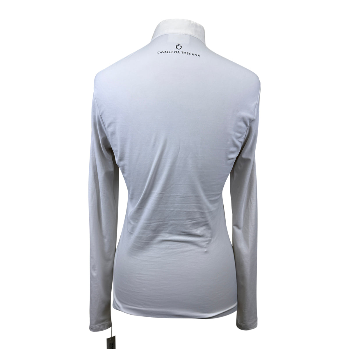 Cavalleria Toscana Logo 1/4 Zip  in White/Black Logo