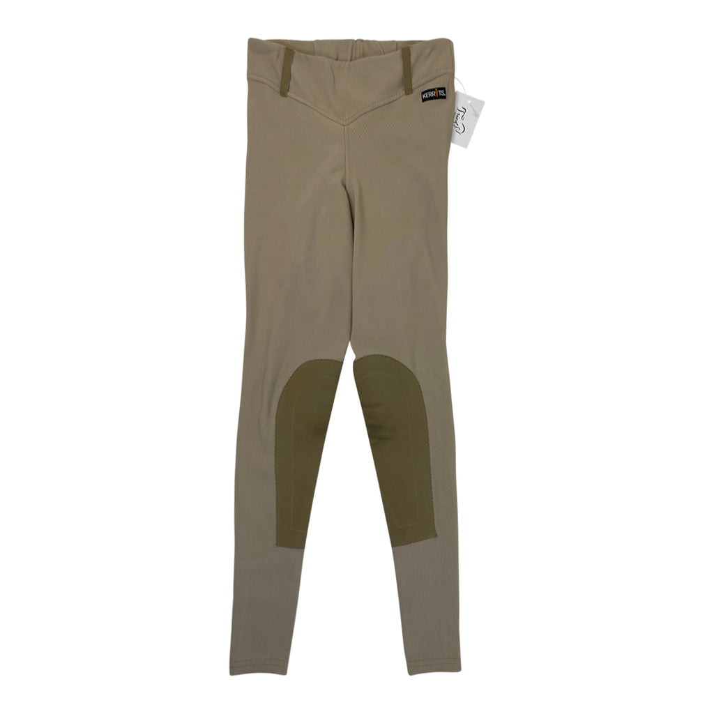Kerrits Microcord Knee Patch Tights in Tan - Women's XS