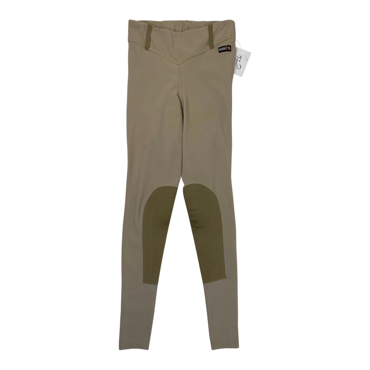 Kerrits Microcord Knee Patch Tights in Tan - Women's XS