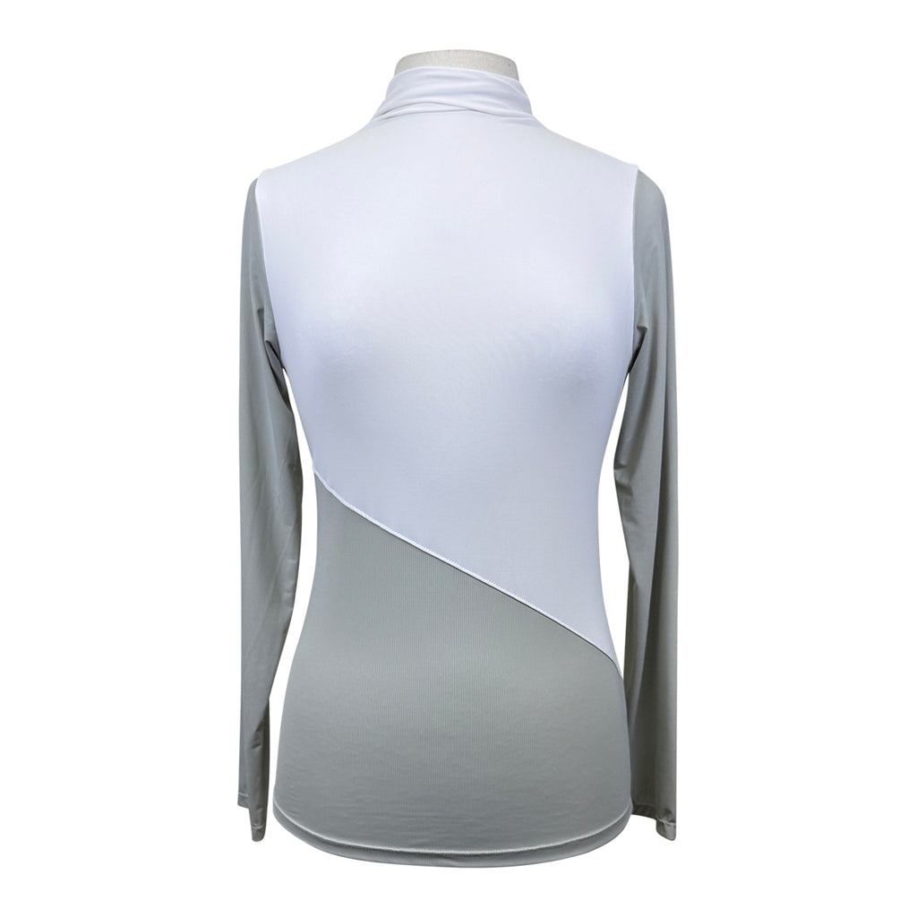 Armateq Ultra Breathable Mock Neck LS Shirt in White/Sage Green