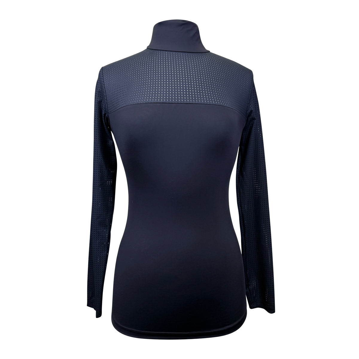 Ethos Equestrian 'Sloane' Mockneck Shirt in Black