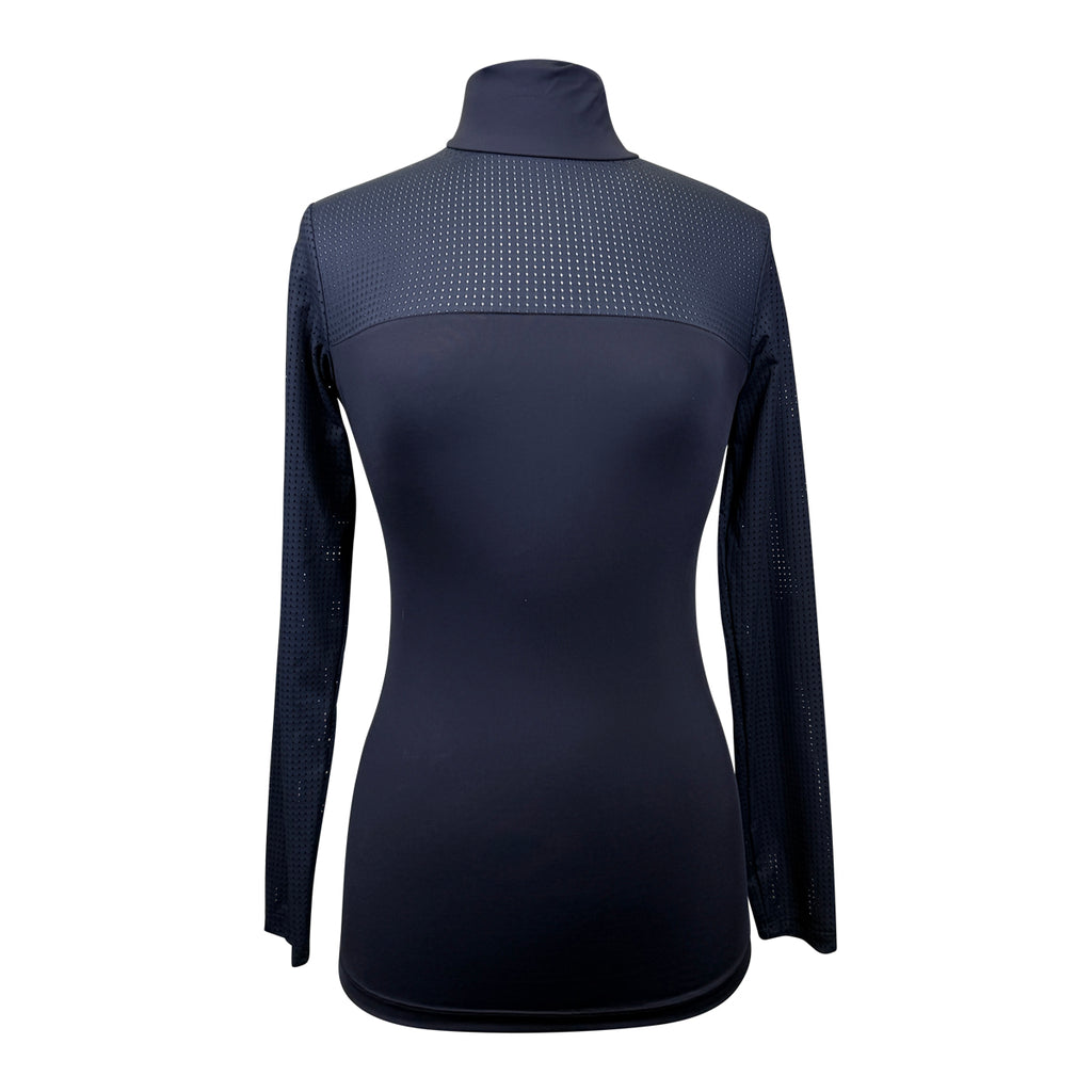 Ethos Equestrian 'Sloane' Mockneck Shirt in Black - Women's XS