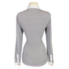 Back of Harcour 'Annie' Long Sleeve Show Shirt in Black/White Stripes - Women's Medium