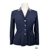 Winston Equestrian Exclusive Competition Coat in Black/Grey Collar - Women's 12T