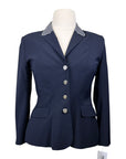 Winston Equestrian Exclusive Competition Coat in Black/Grey Collar - Women's 12T