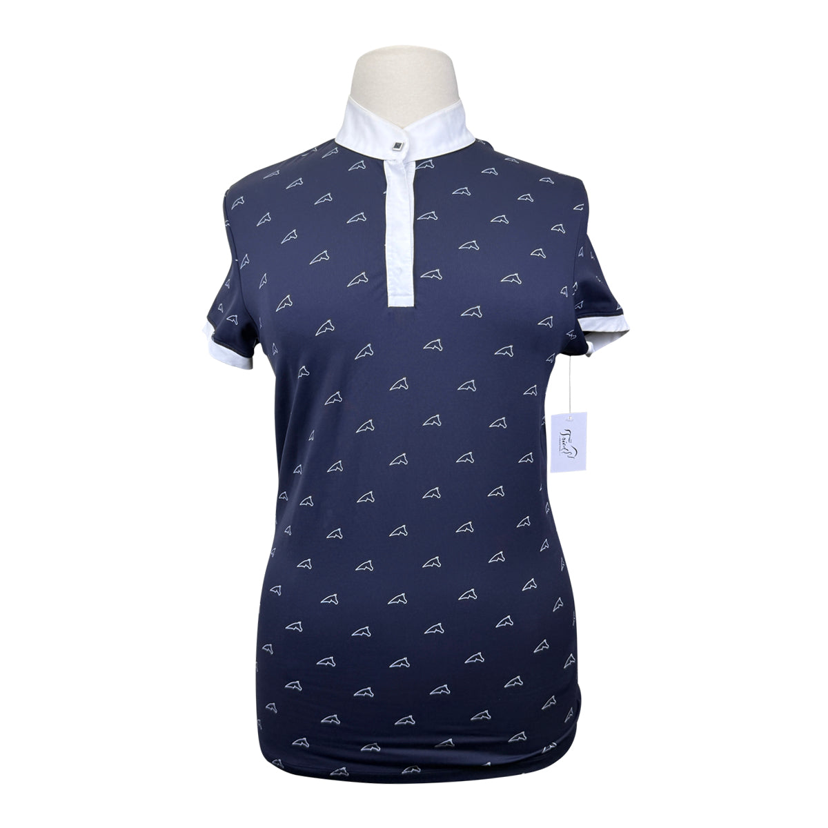 Equiline Training Polo in Navy/White Horses