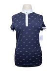 Equiline Training Polo in Navy/White Horses
