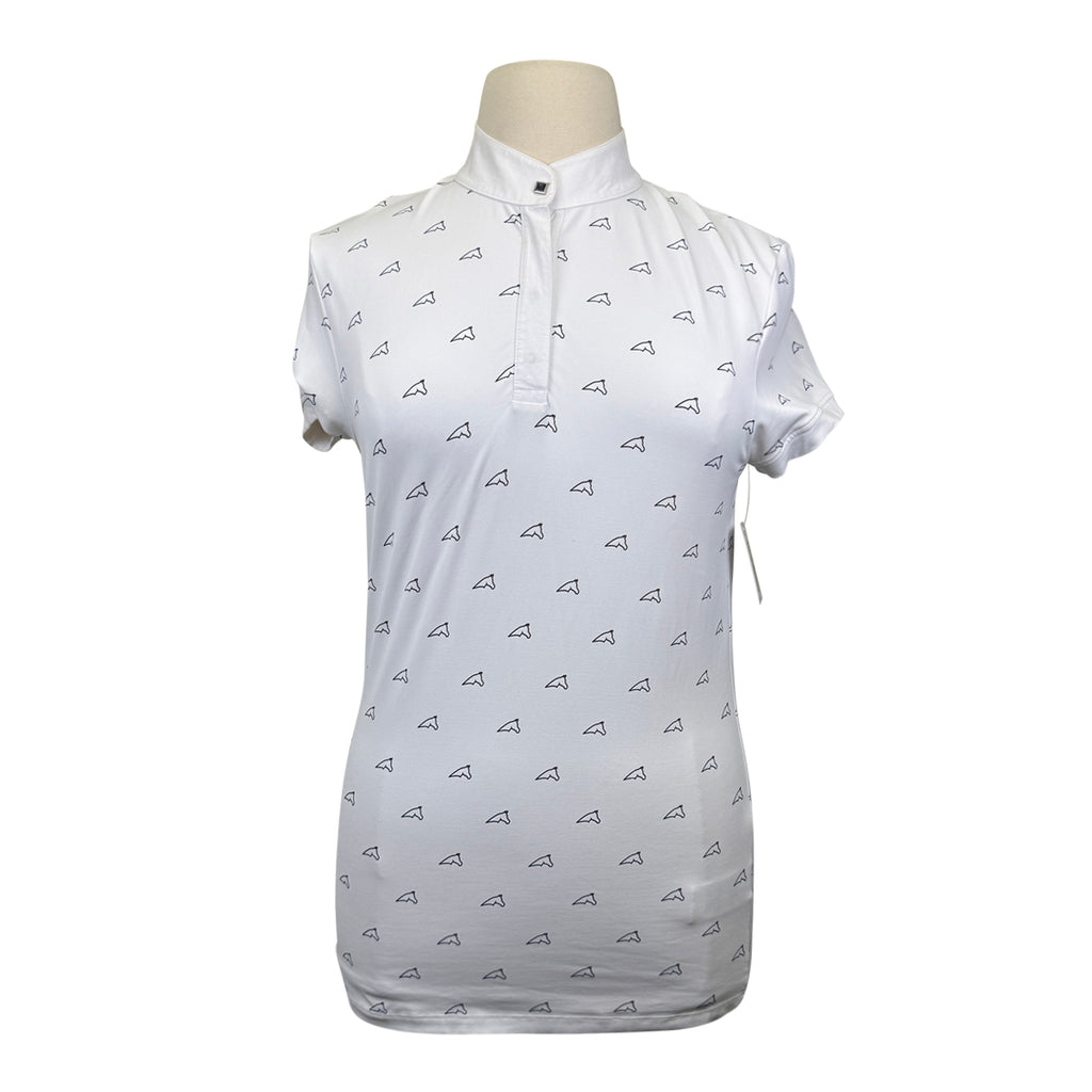 Equiline Training Polo in White/Navy Horses