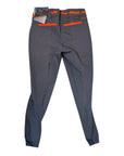Ariat Heritage Elite Grip Knee Patch Breech in Grey/Tangerine