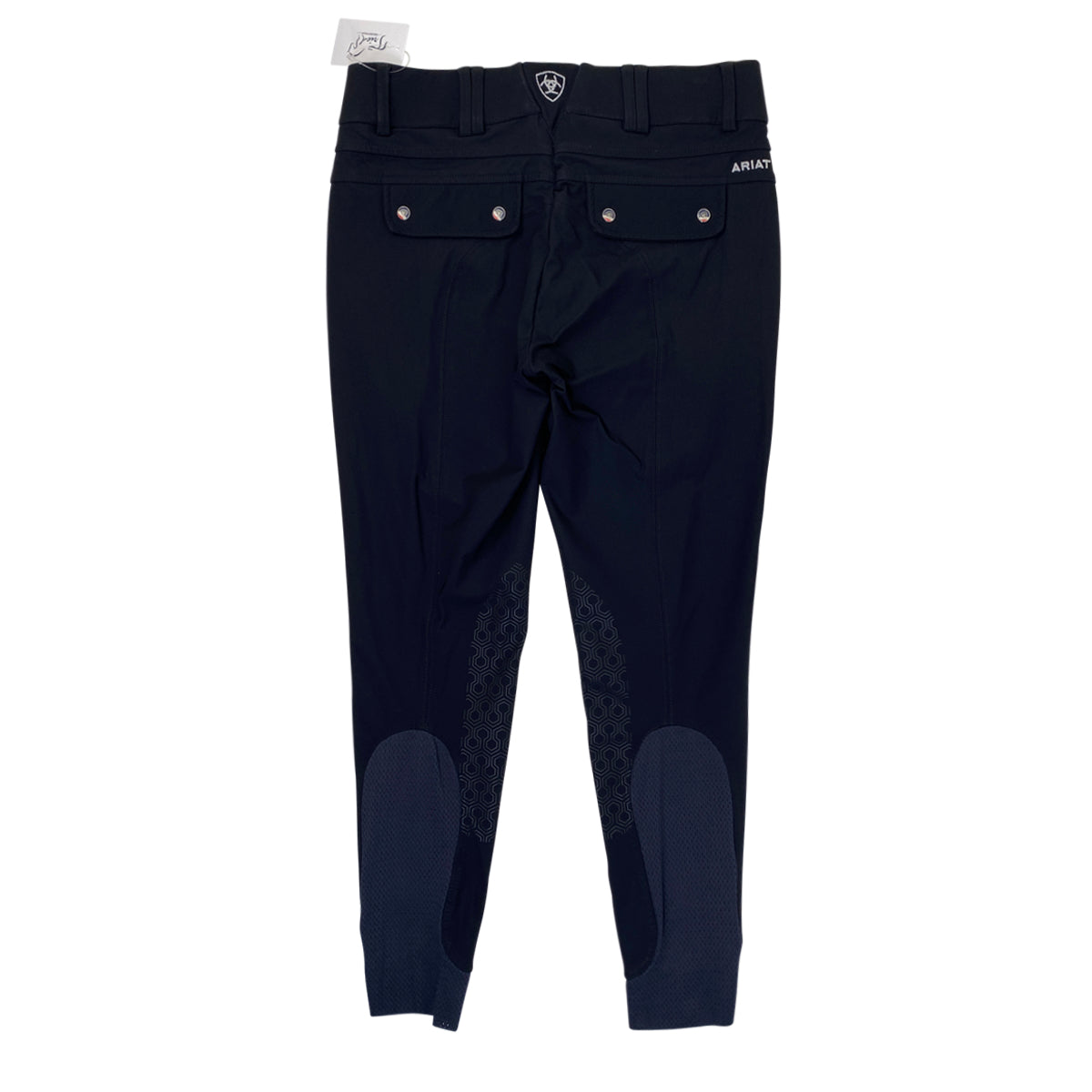 Back of Ariat 'Tri Factor' Breeches in Black - Women's 28L
