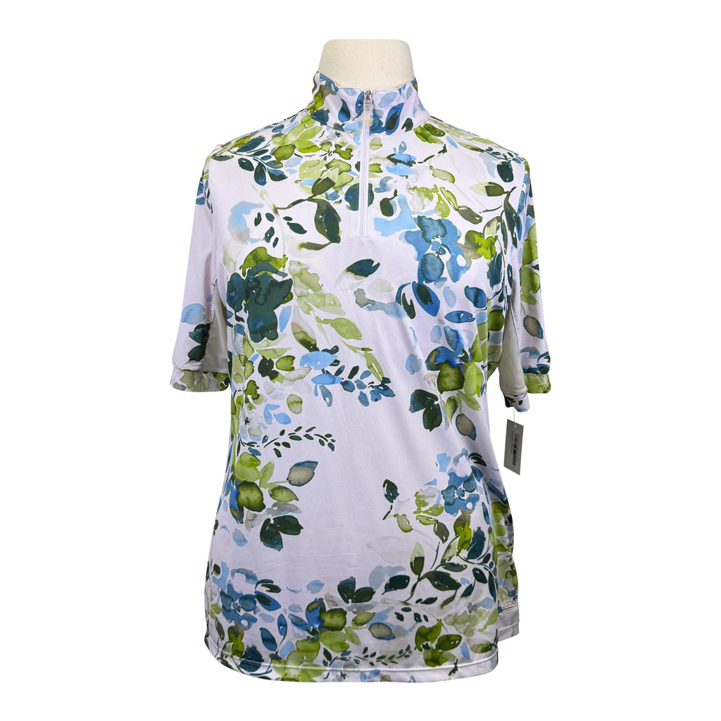 Kastel Denmark Short Sleeve Shirt in White/Watercolor Botanical