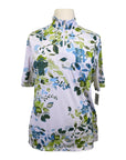 Kastel Denmark Short Sleeve Shirt in White/Watercolor Botanical