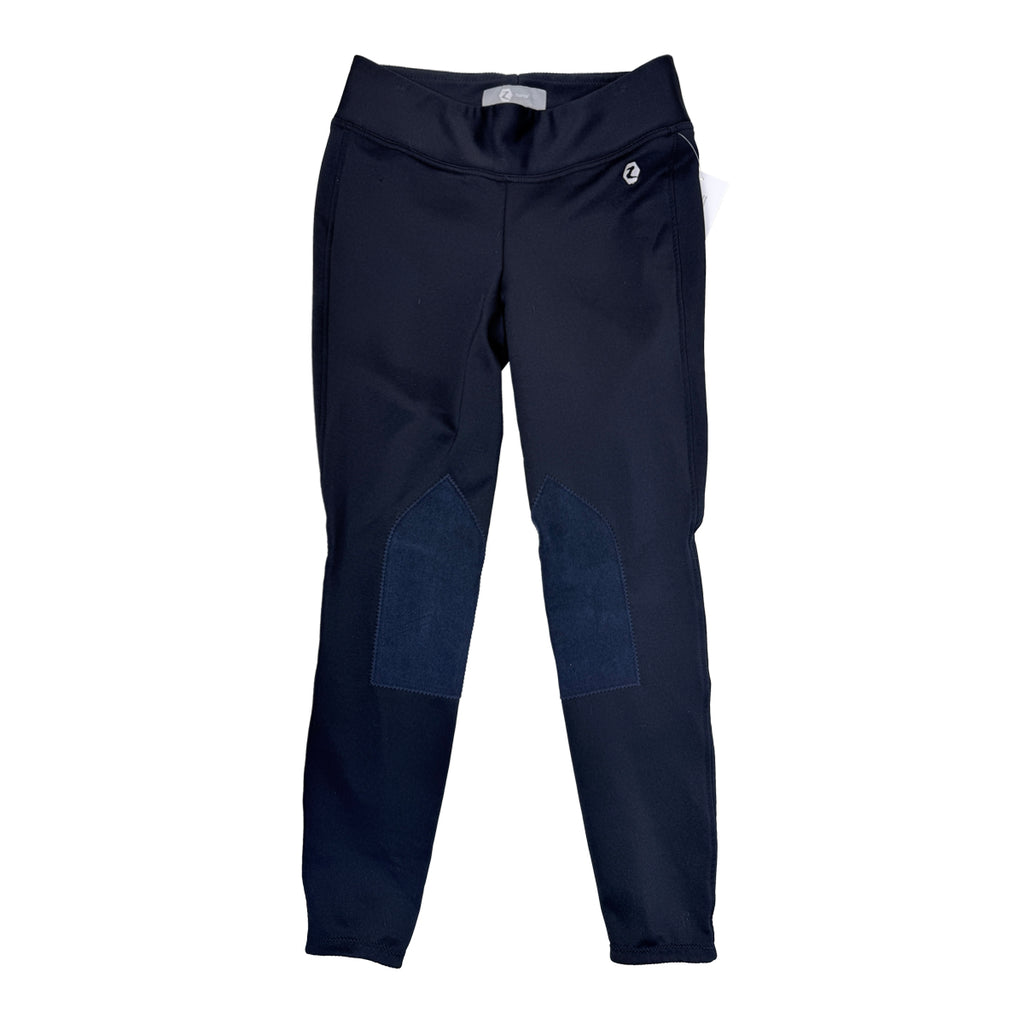 Horze Active Knee Patch Winter Tights in Navy